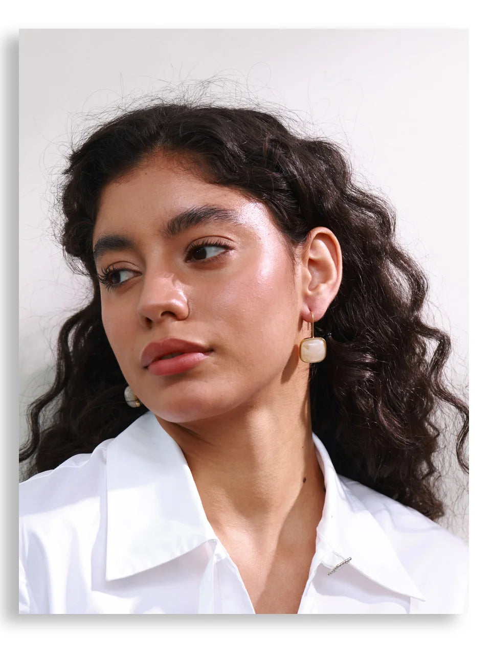 Pendientes Marbber de resina de acero inoxidable