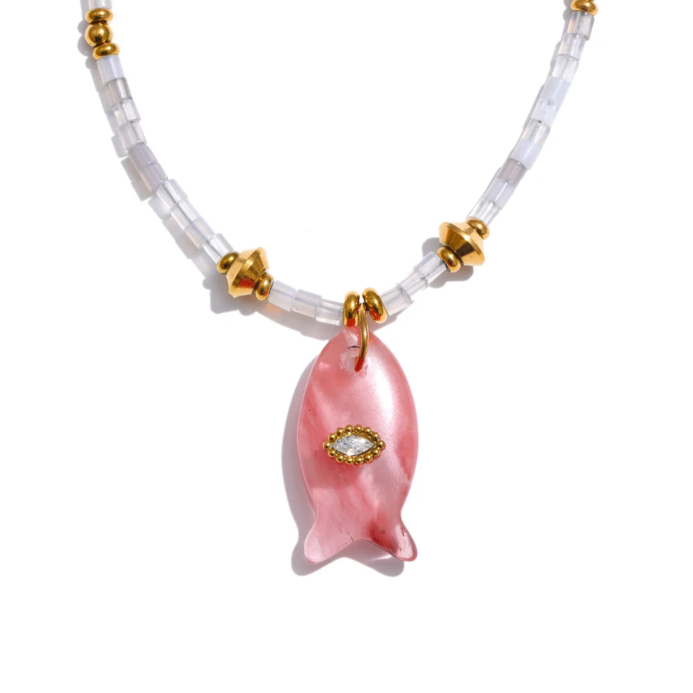 Collar de ágata aventurina natural