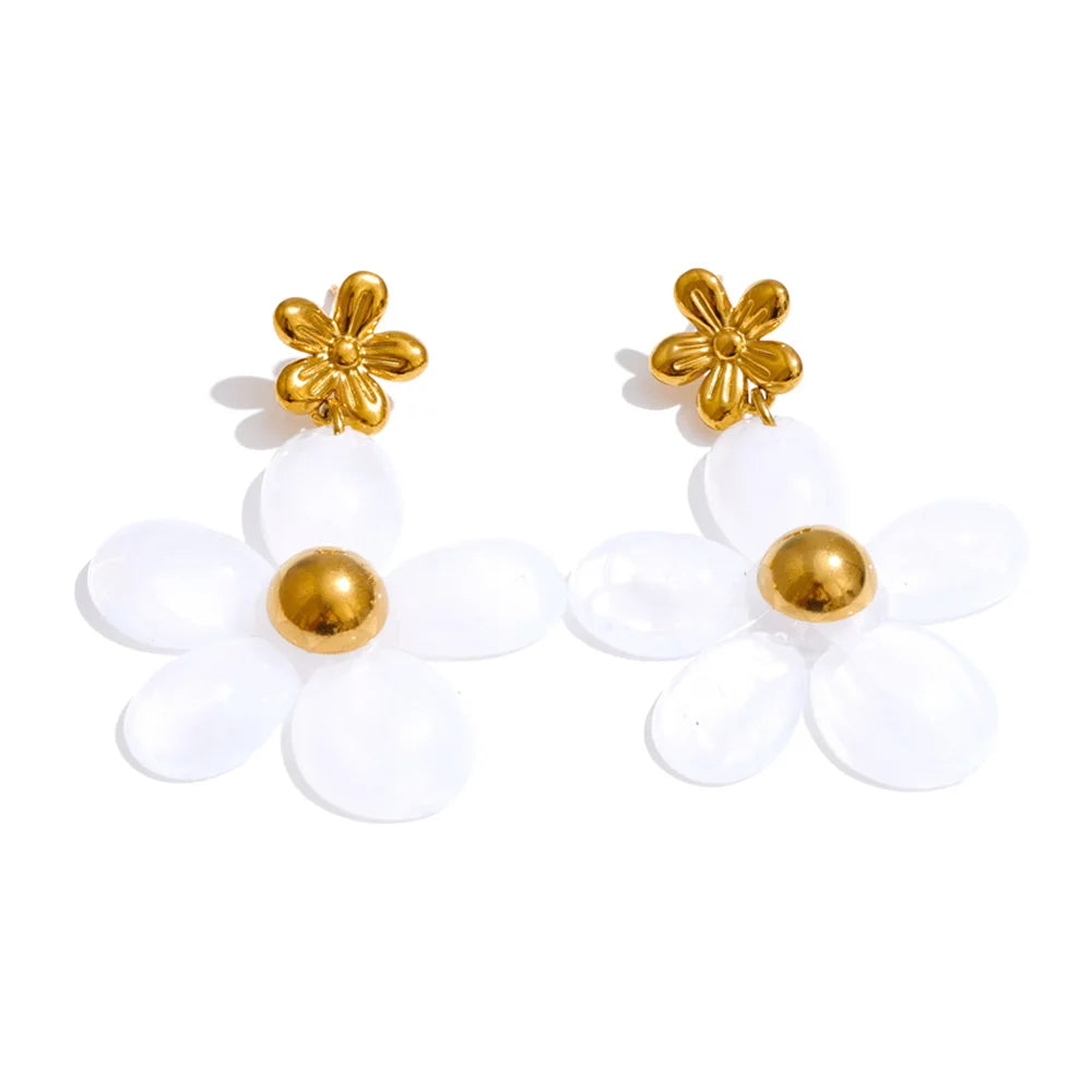 Pendientes Cian 3 colores de resina