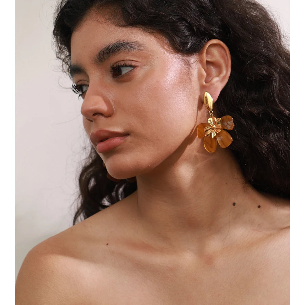 Nuevos pendientes de resina ámbar en 2 modelos