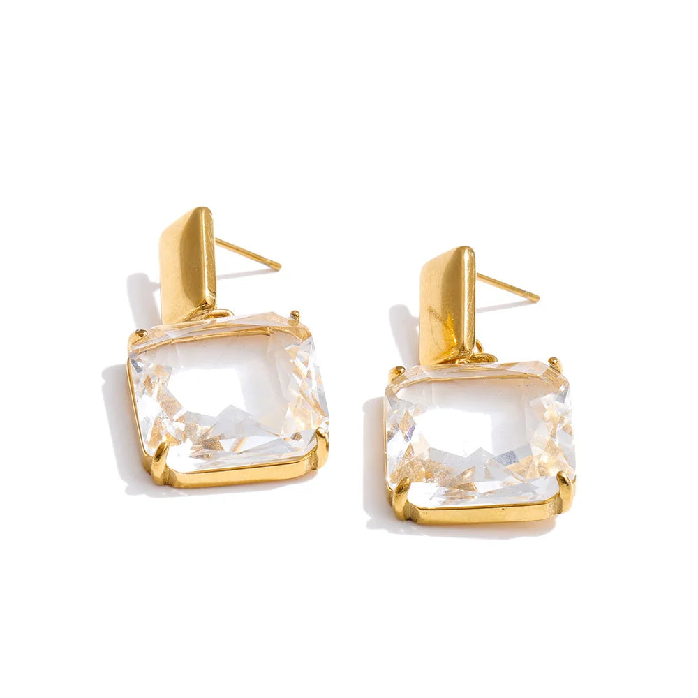 Pendientes Loren de circonita de alta calidad en 4 colores