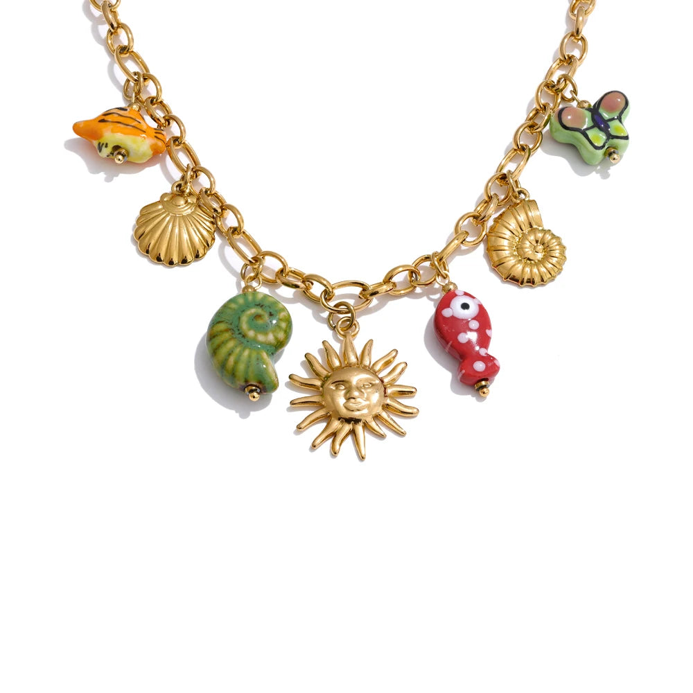 Collar Marbber estilo océano