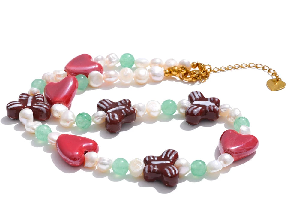 Collar de piedra de perla natural de lujo