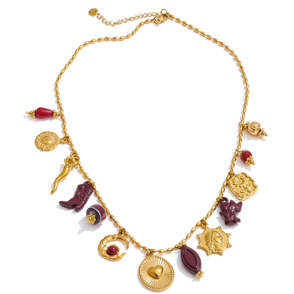 Collar Chile artesanal de acero inoxidable