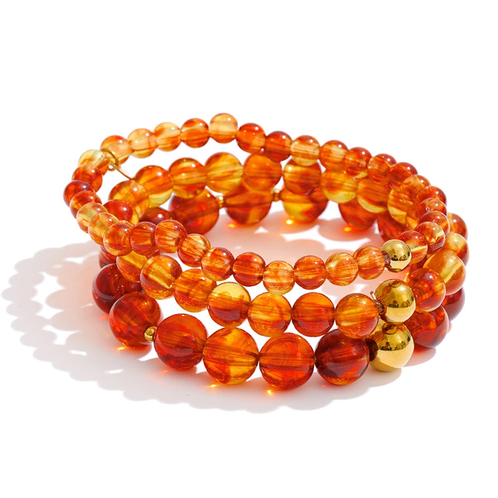 Pulsera de resina en capas de 7 colores