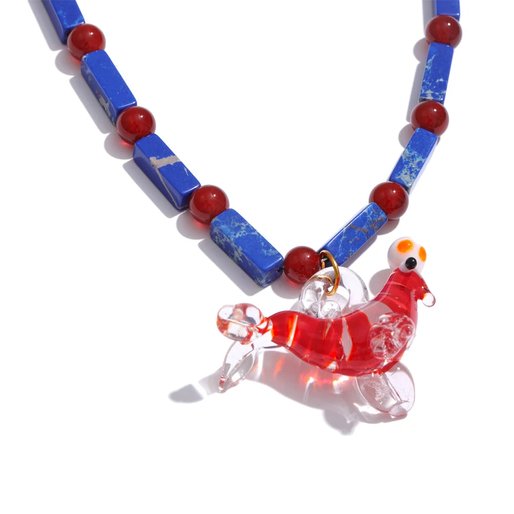 Collar de piedra natural León