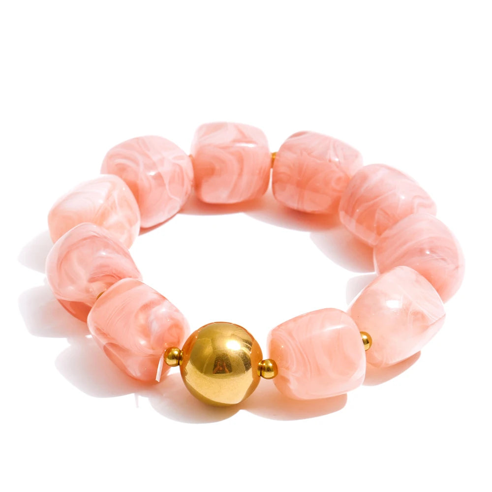 Pulsera Alma marina en 4 colores cuadradas de acrílico