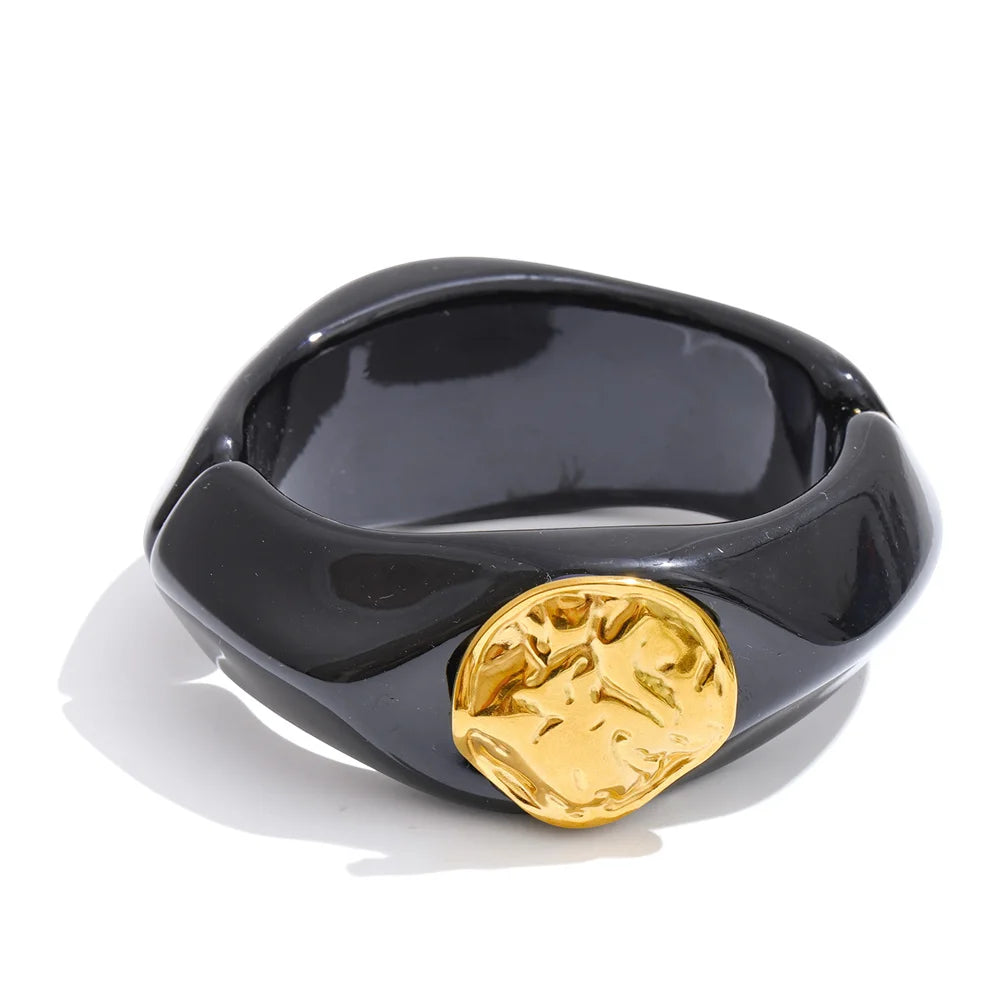 Pulsera Pat ancha de resina varios colores