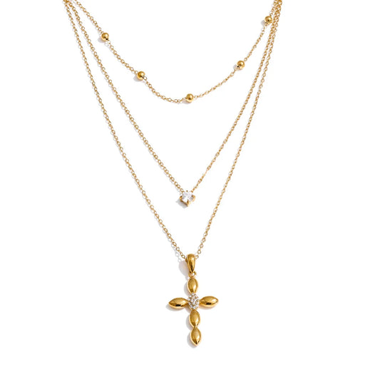 Collar Marbber de cruz de acero inoxidable de alta calidad