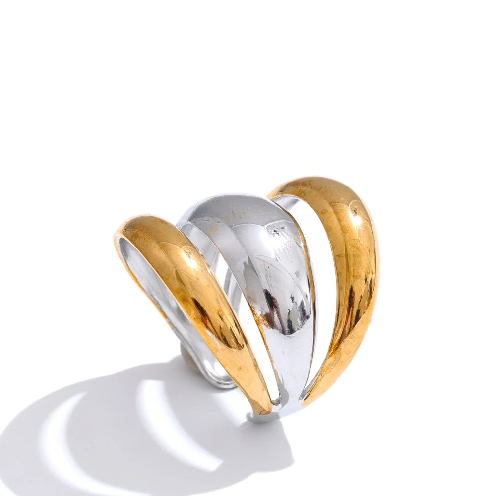Anillo Alba en 3 colores con capas de acero inoxidable