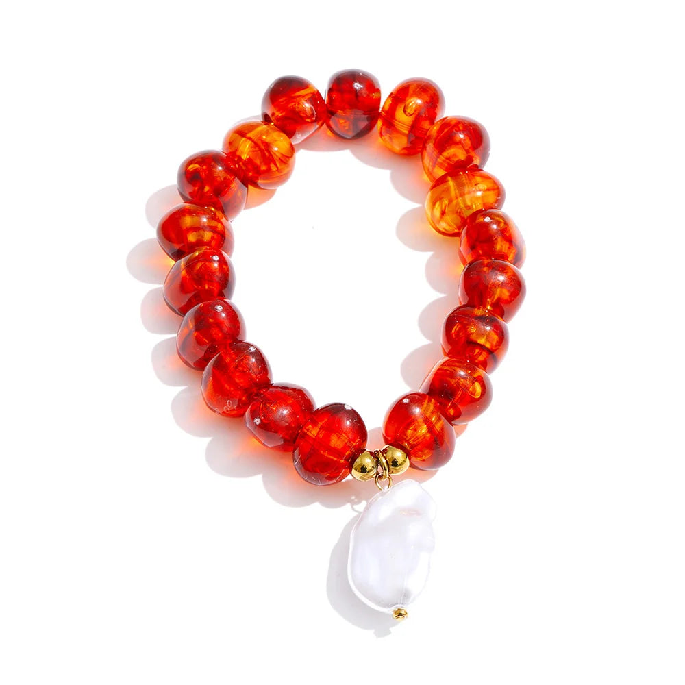 Pulsera Kevy hecho a mano 5 colores de resina