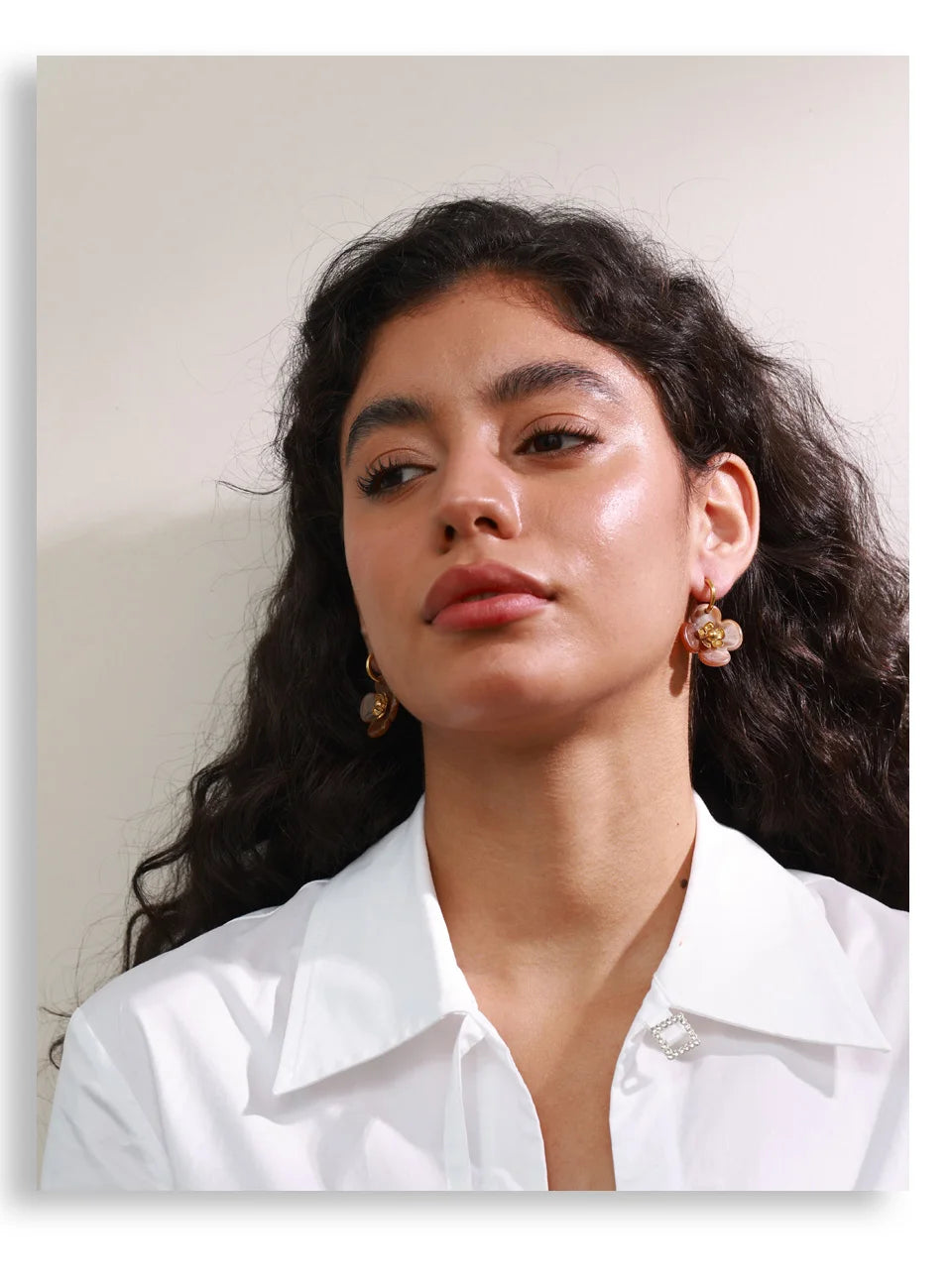 Pendientes de aro de resina en 4 colores