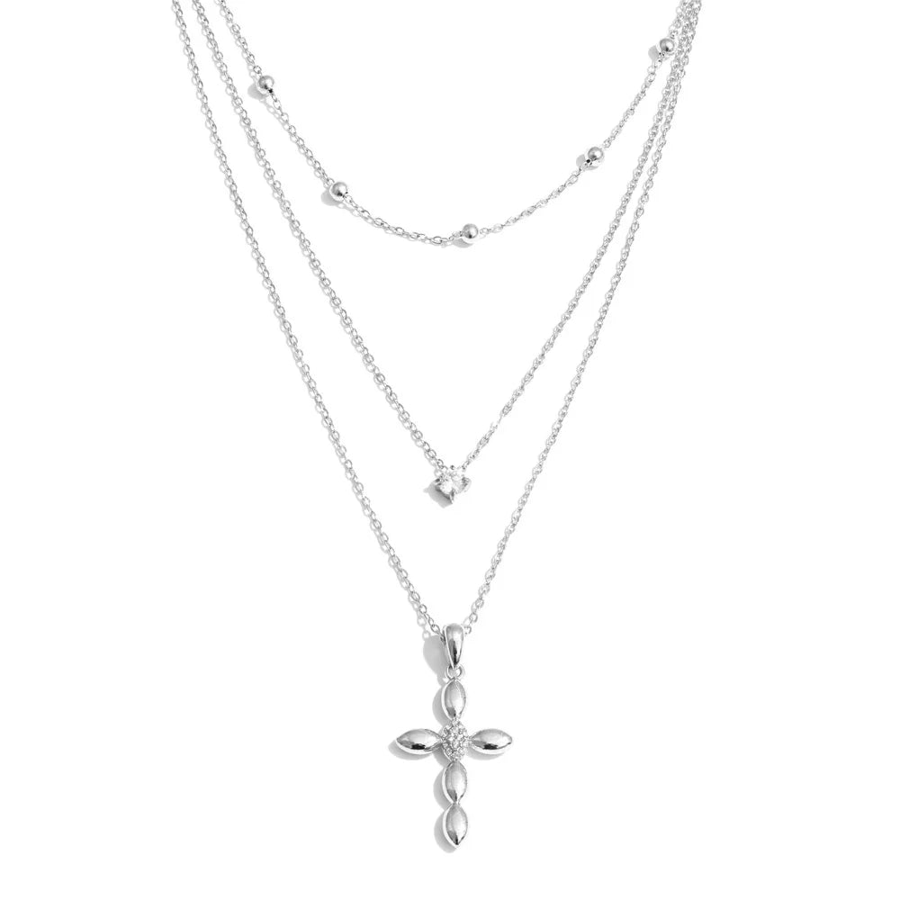 Collar Marbber de cruz de acero inoxidable de alta calidad