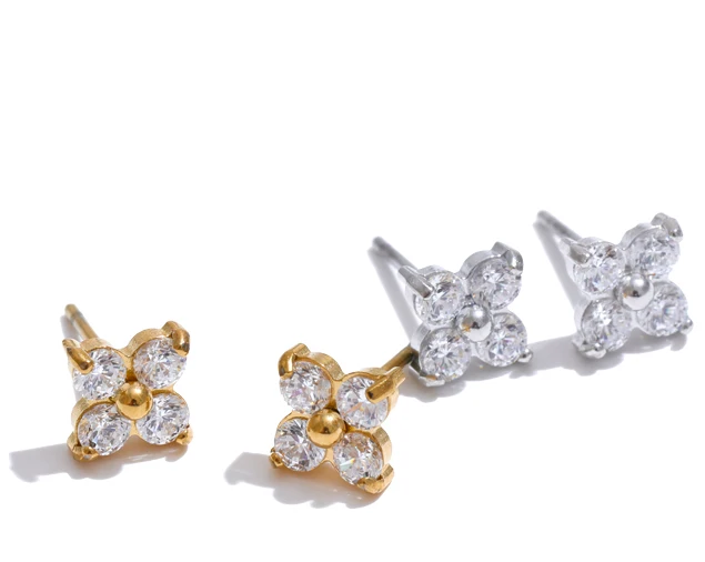 Pendientes Lux con circonita brillante de primera calidad