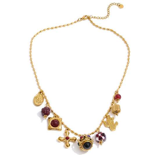 Collar Cactus en cerámica y acrílico