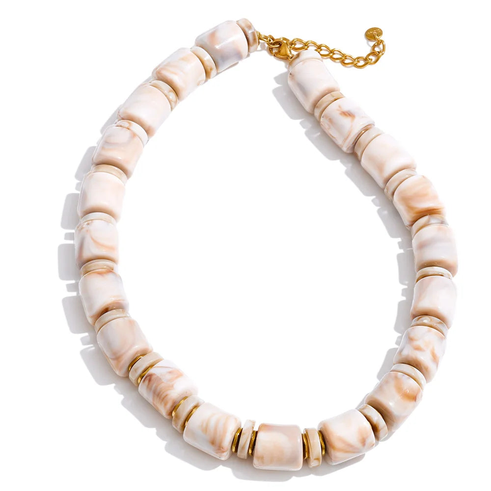 Collar llamativo de acero inoxidable 3 colores