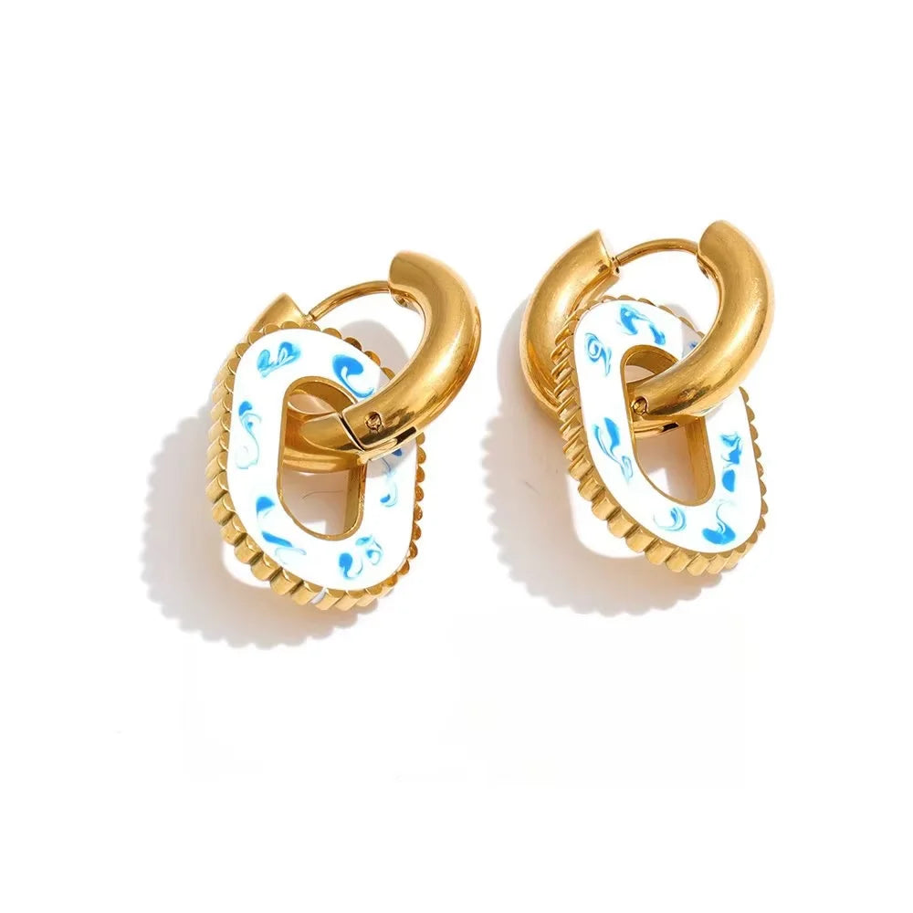 Pendientes Gala de aro de acero inoxidable de 15 kilates