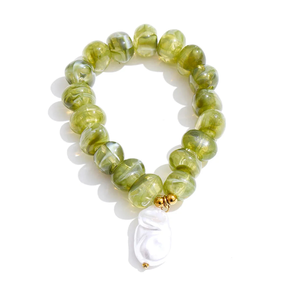 Pulsera Kevy hecho a mano 5 colores de resina