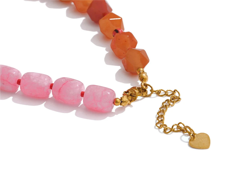 Collar de joyería hecho a mano con piedra natural