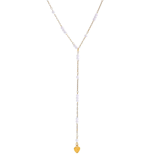 Collar Melanie con perlas y acero inoxidable