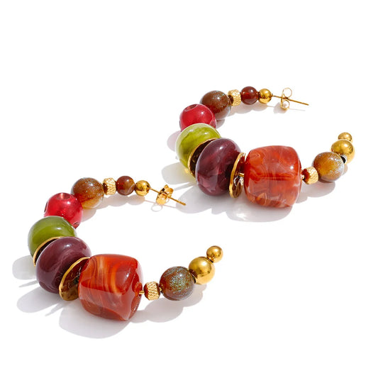 Pendientes Fiesta de resina de colores