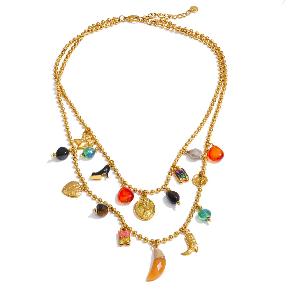 Collar Moris de resina acrílica