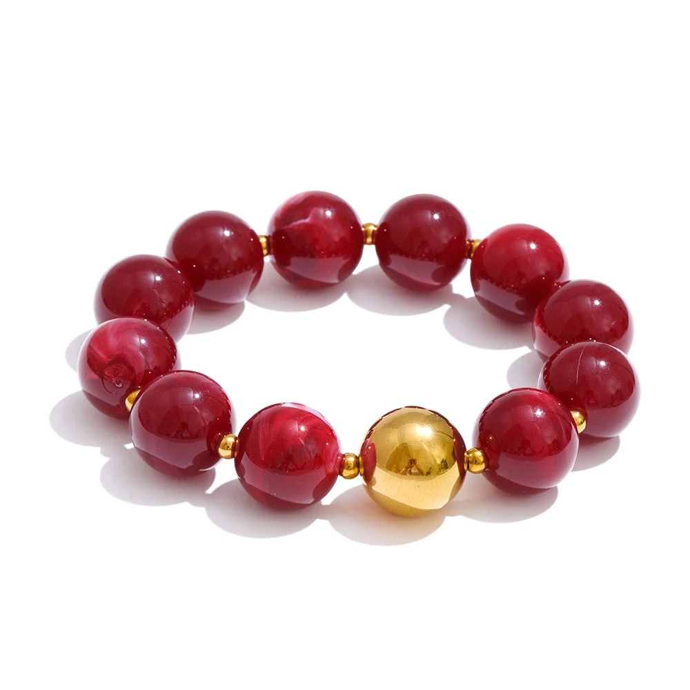 Pulsera 2 colores de resina y acero inoxidable