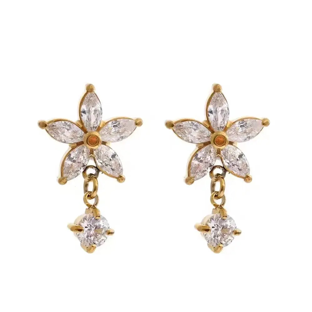 Pendientes Bárbara de acero inoxidable de alta calidad