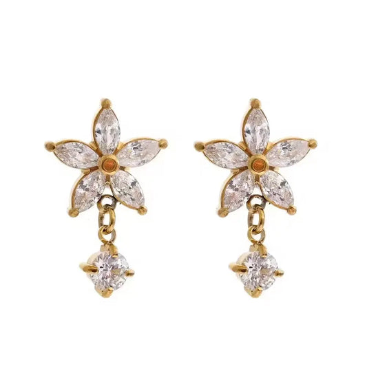 Pendientes Bárbara de acero inoxidable de alta calidad