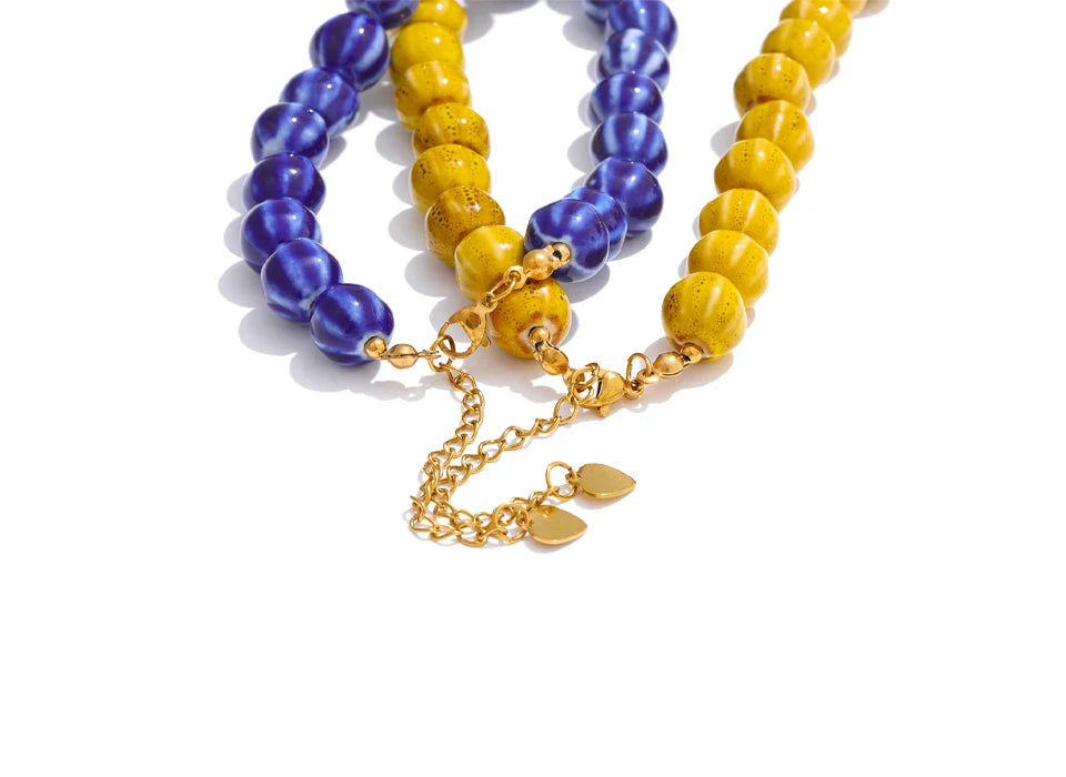 Colgante de cactus con cuentas de cerámica