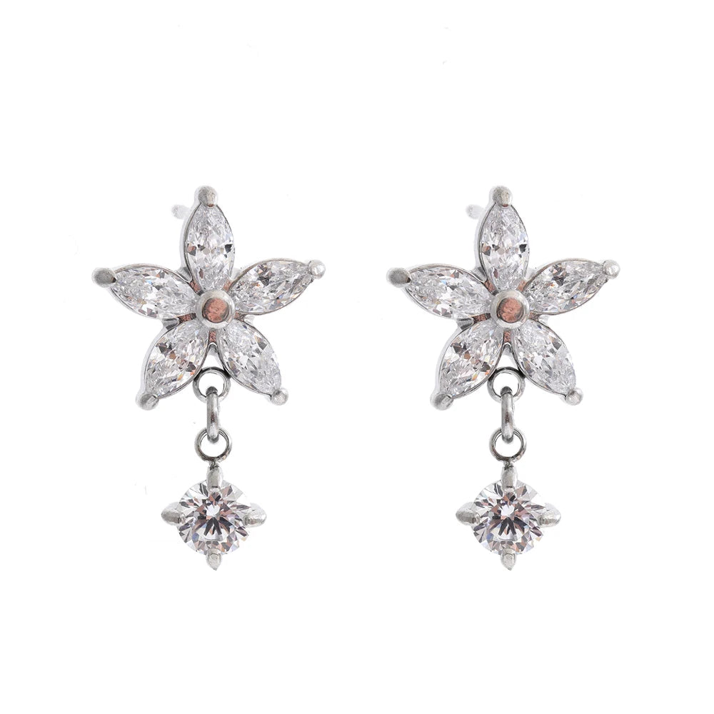 Pendientes Bárbara de acero inoxidable de alta calidad