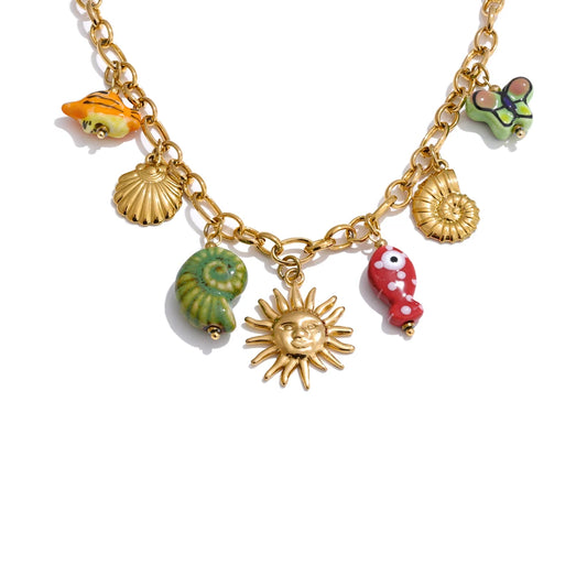 Collar Marbber estilo océano