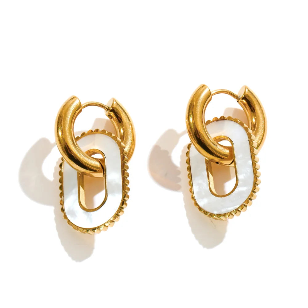 Pendientes Gala de aro de acero inoxidable de 15 kilates