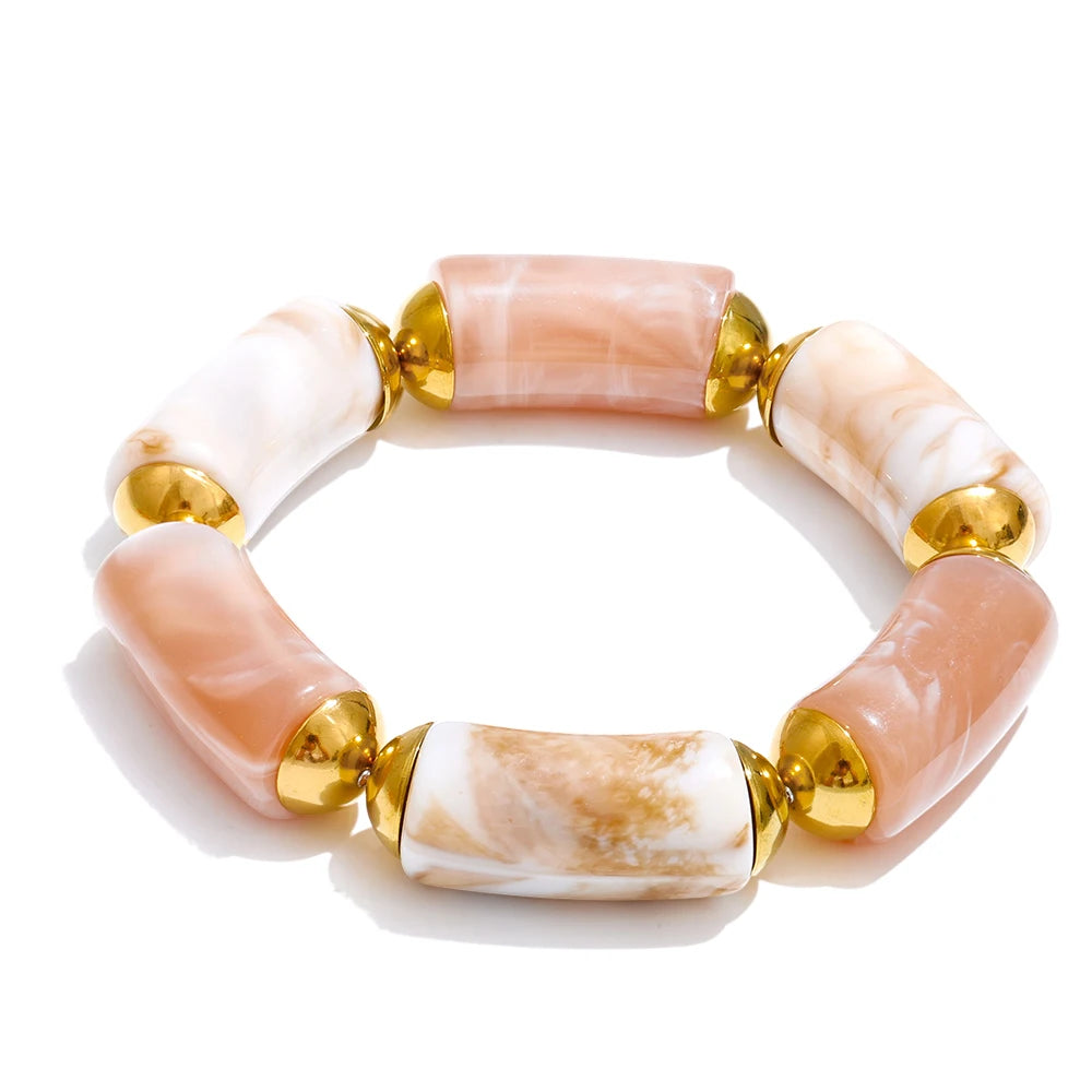 Pulsera Adra en 4 colores acero inoxidable elástica