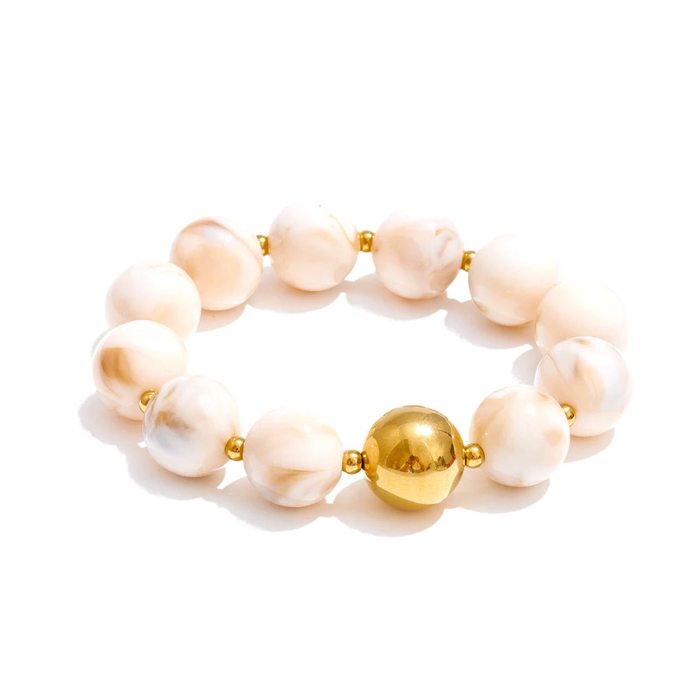 Pulsera 2 colores de resina y acero inoxidable