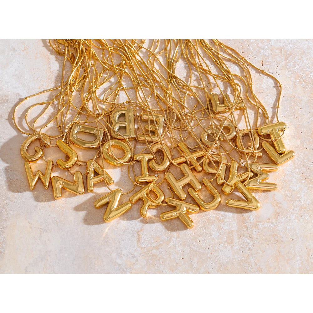 Collar Marbber con iniciales de la A a la Z