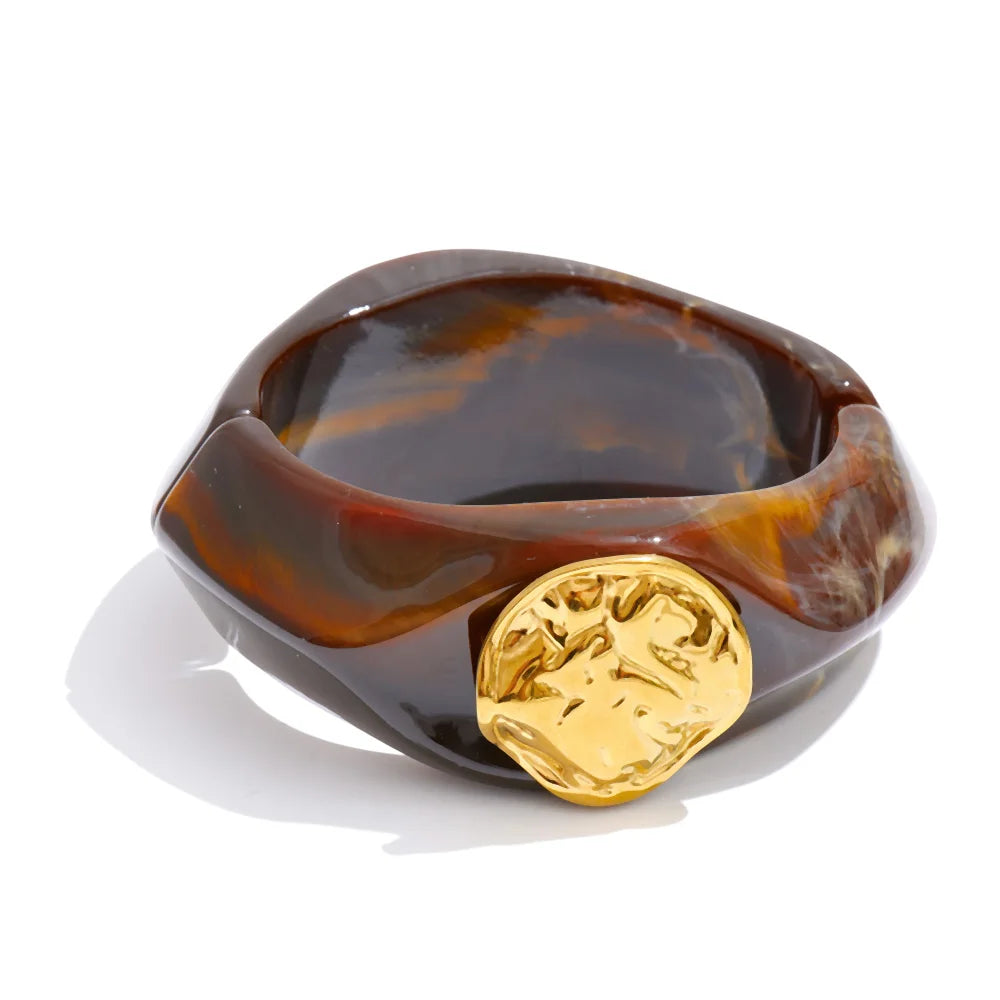 Pulsera Pat ancha de resina varios colores