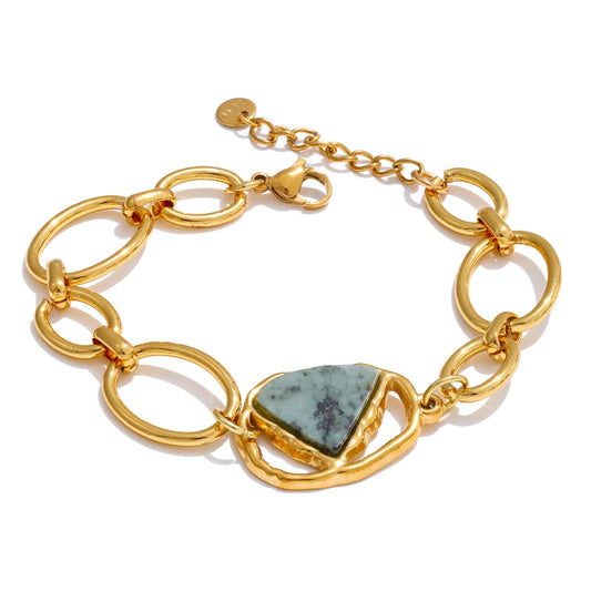 Pulsera Marbber de acero inoxidable con piedra natural