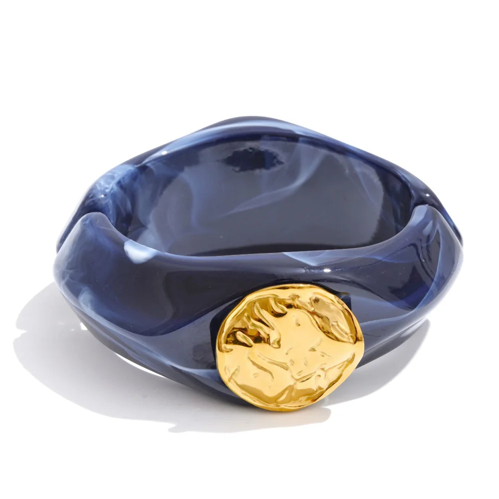 Pulsera Pat ancha de resina varios colores